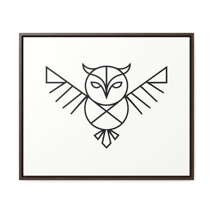 Geometric Owl Symbol - Gallery Canvas Wraps, Horizontal Frame