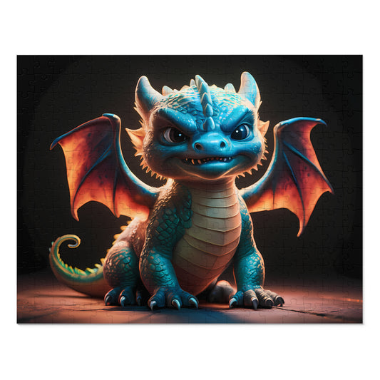 "Fierce Baby Dragon" - Jigsaw Puzzle (30, 110, 252, 500,1000-Piece)