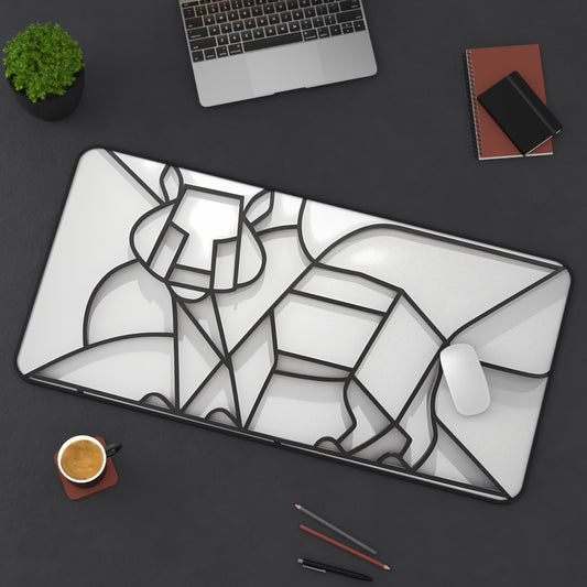 Geometric Lion Design - Desk Mat