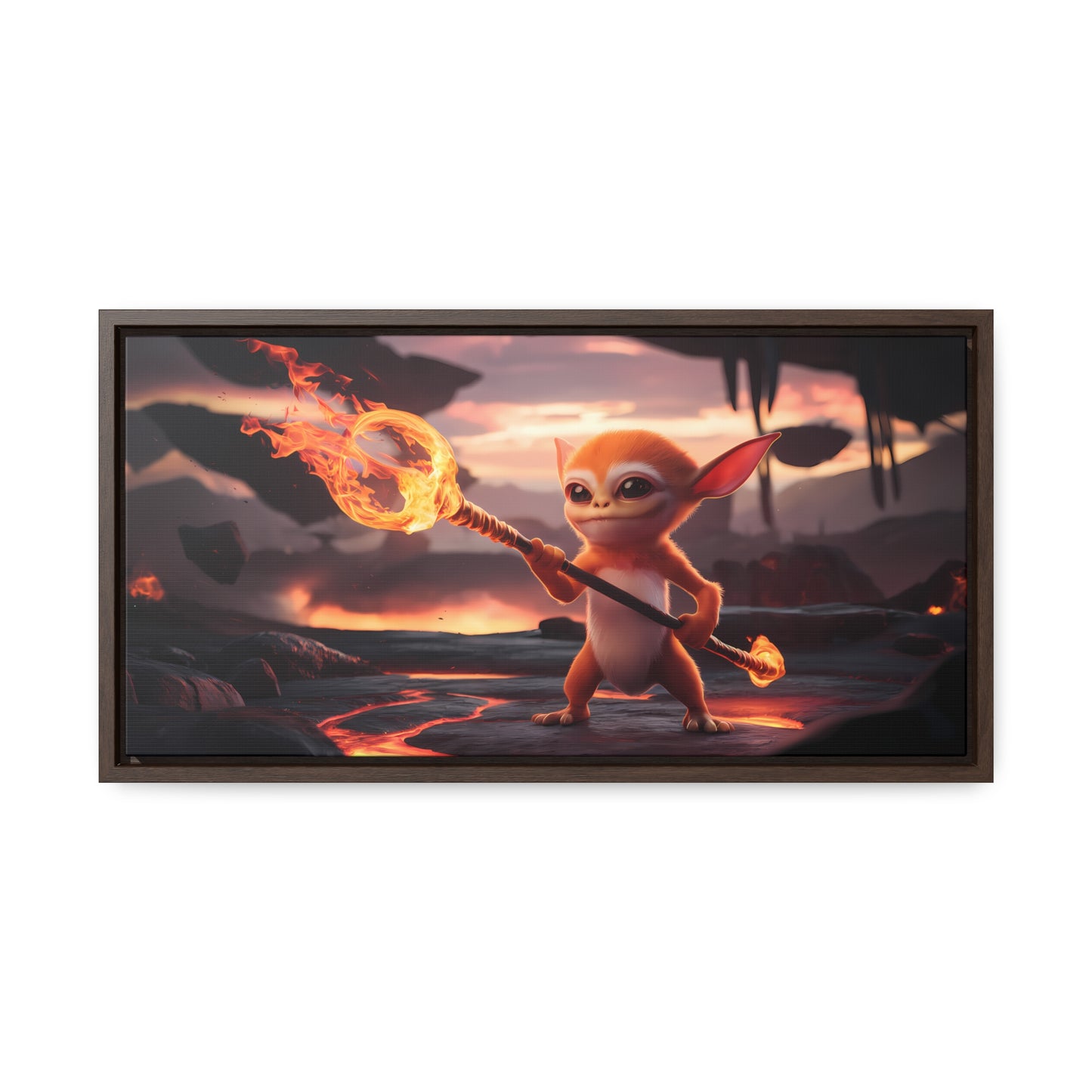 "Guardian of the Flame" - Gallery Canvas Wraps, Horizontal Frame