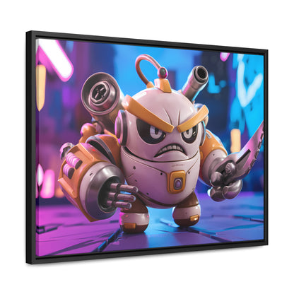 Battle-Ready Robo Warrior - Gallery Canvas Wraps, Horizontal Frame