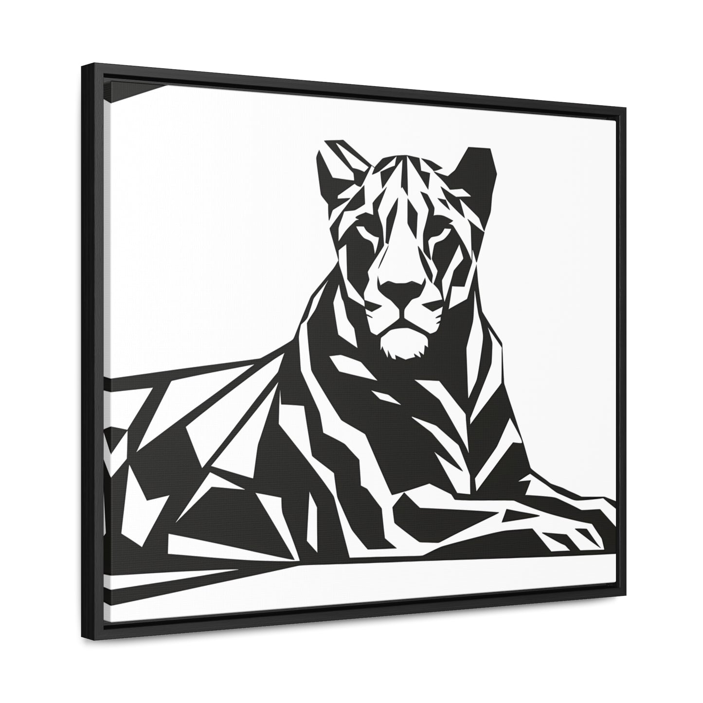 Majestic Geometric Tiger - Gallery Canvas Wraps, Horizontal Frame