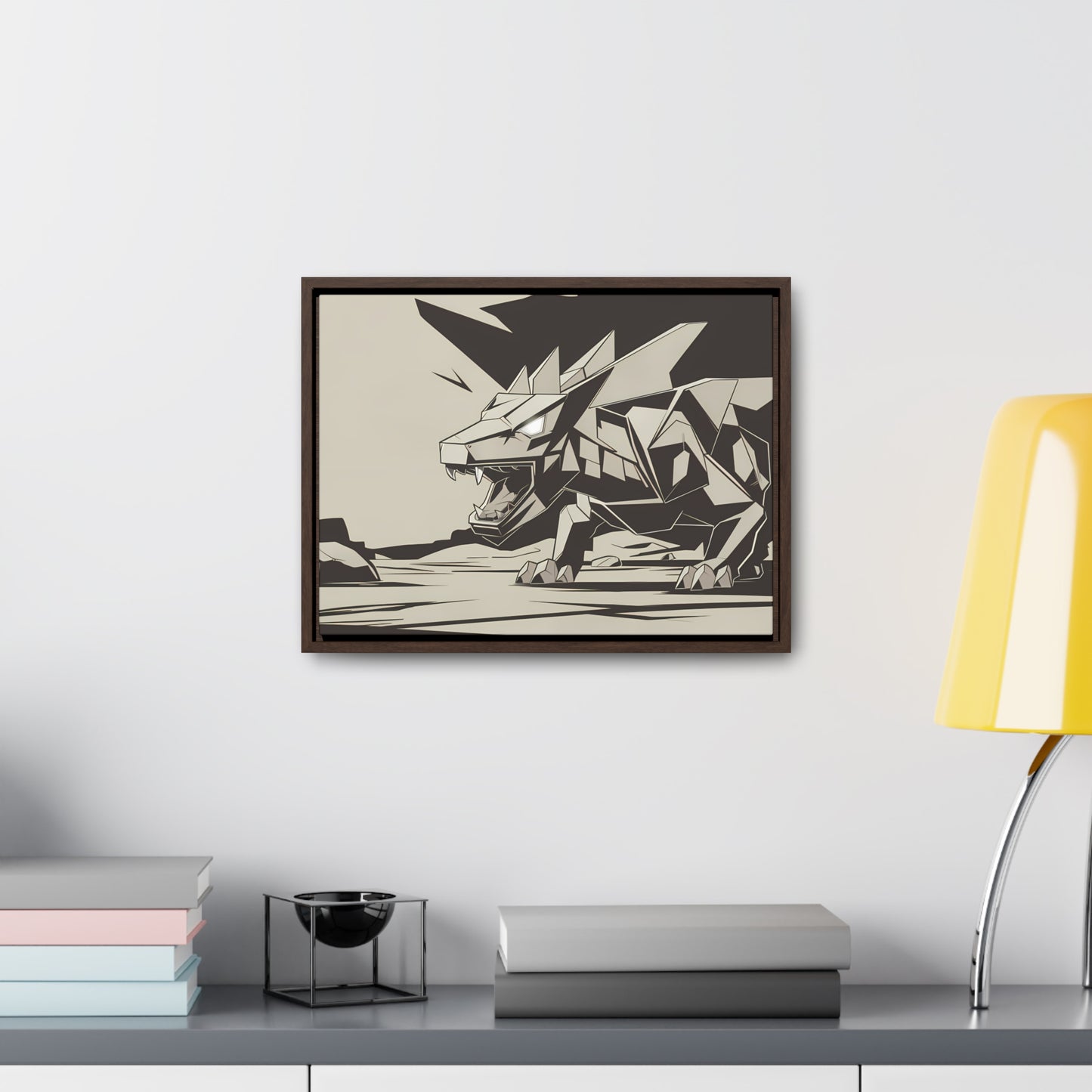 Raging Stone Guardian - Gallery Canvas Wraps, Horizontal Frame