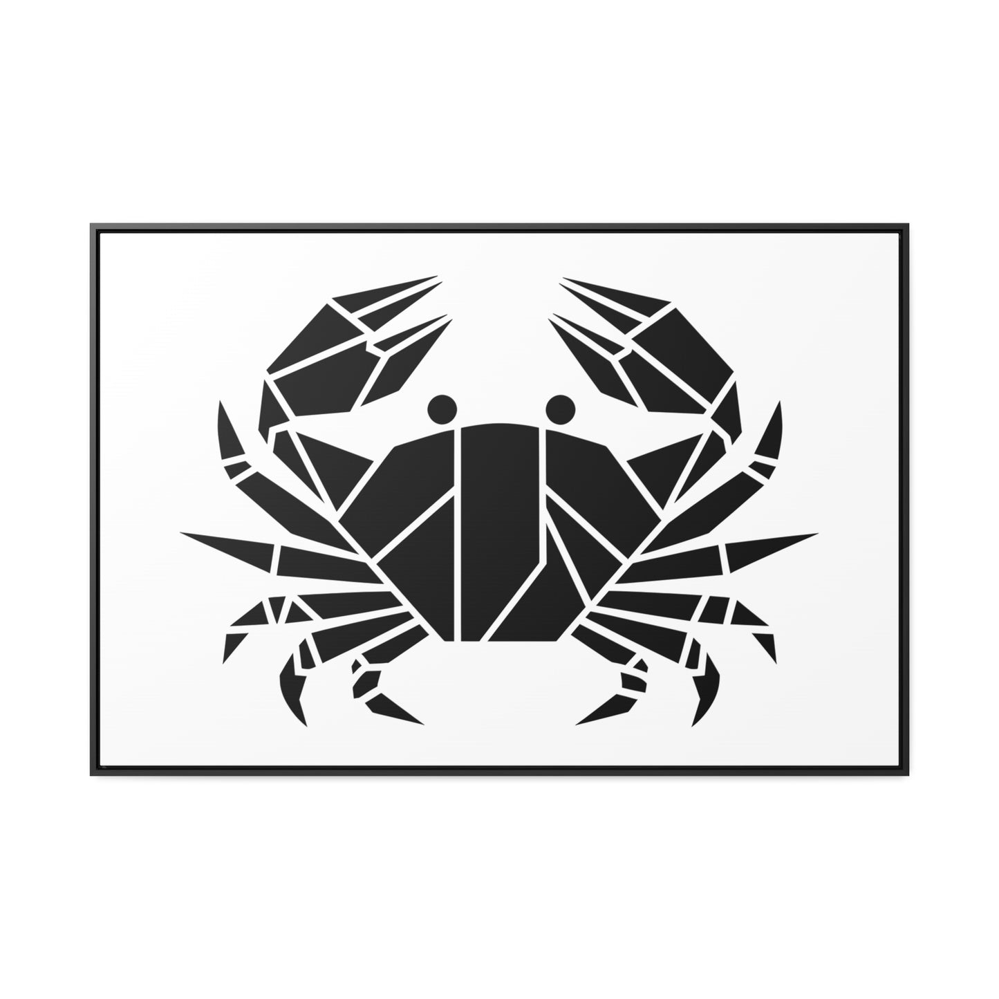 Geometric Crab Design - Gallery Canvas Wraps, Horizontal Frame