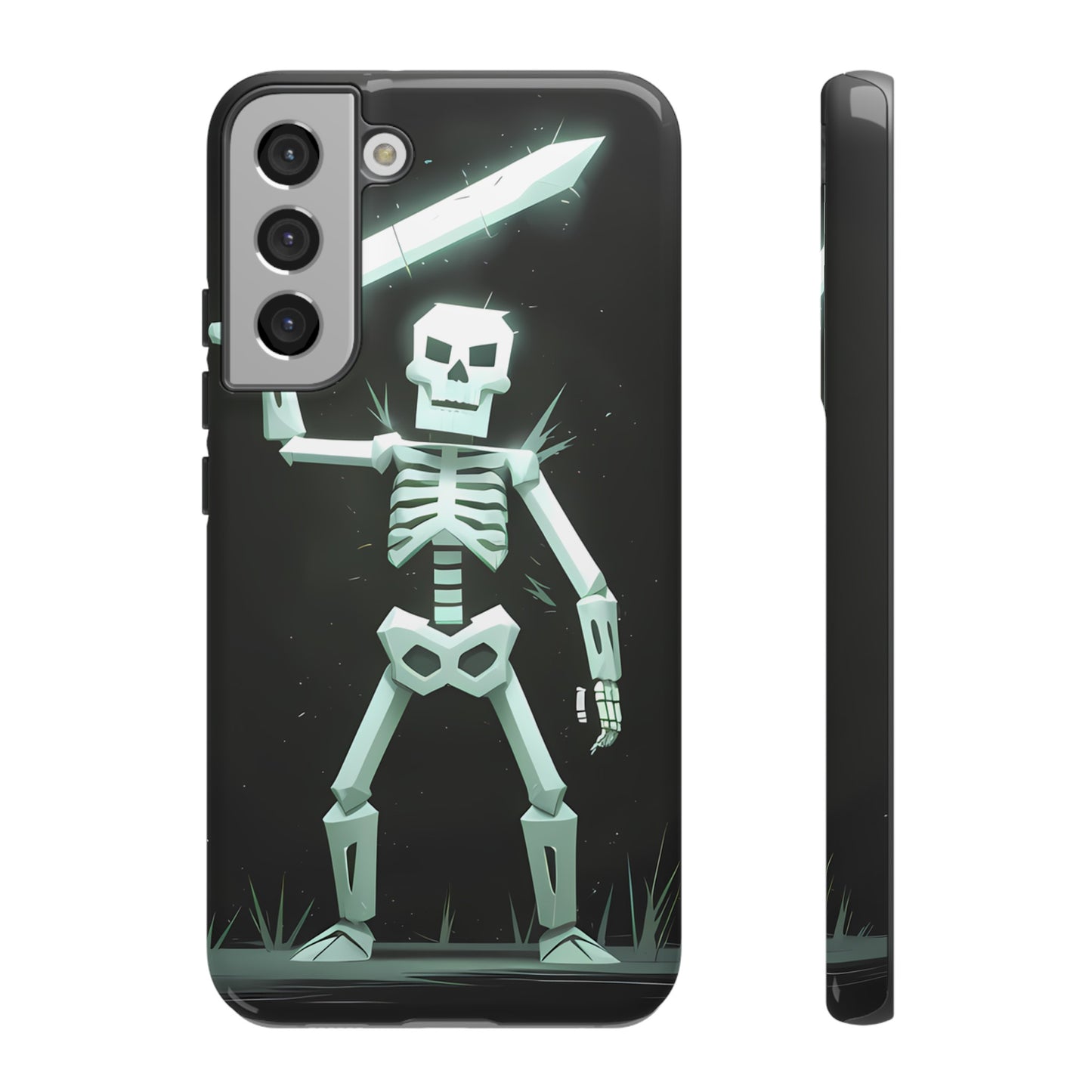 Geometric Skeleton Swordsman - Smartphone Tough Cases