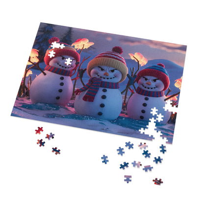 Frosty Trio's Mischief - Jigsaw Puzzle (30, 110, 252, 500,1000-Piece)