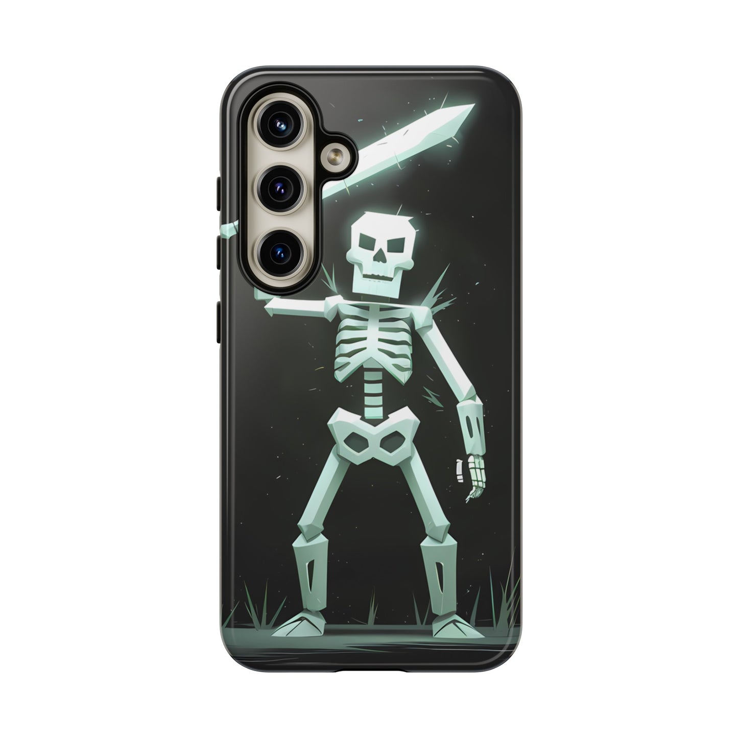 Geometric Skeleton Swordsman - Smartphone Tough Cases