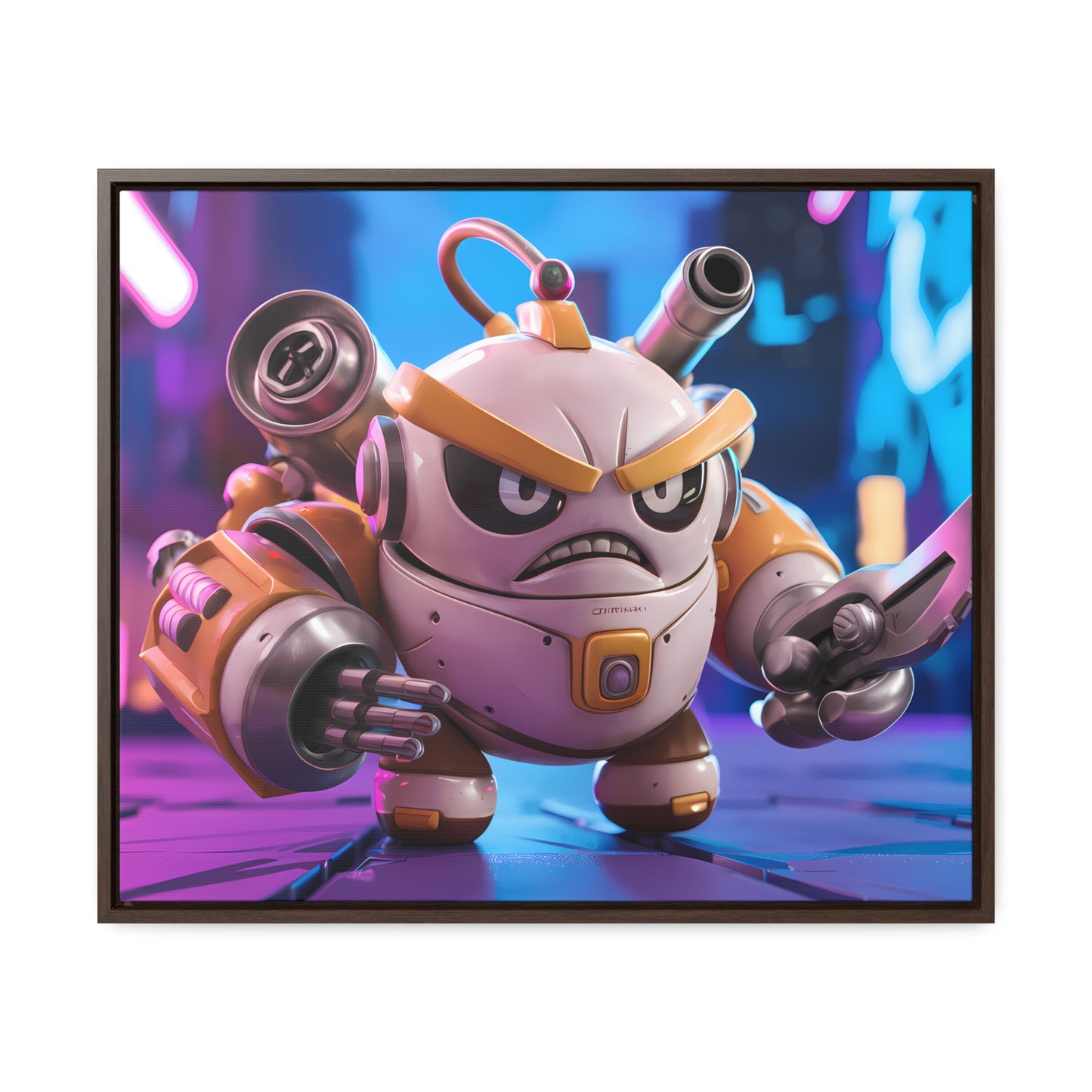 Battle-Ready Robo Warrior - Gallery Canvas Wraps, Horizontal Frame