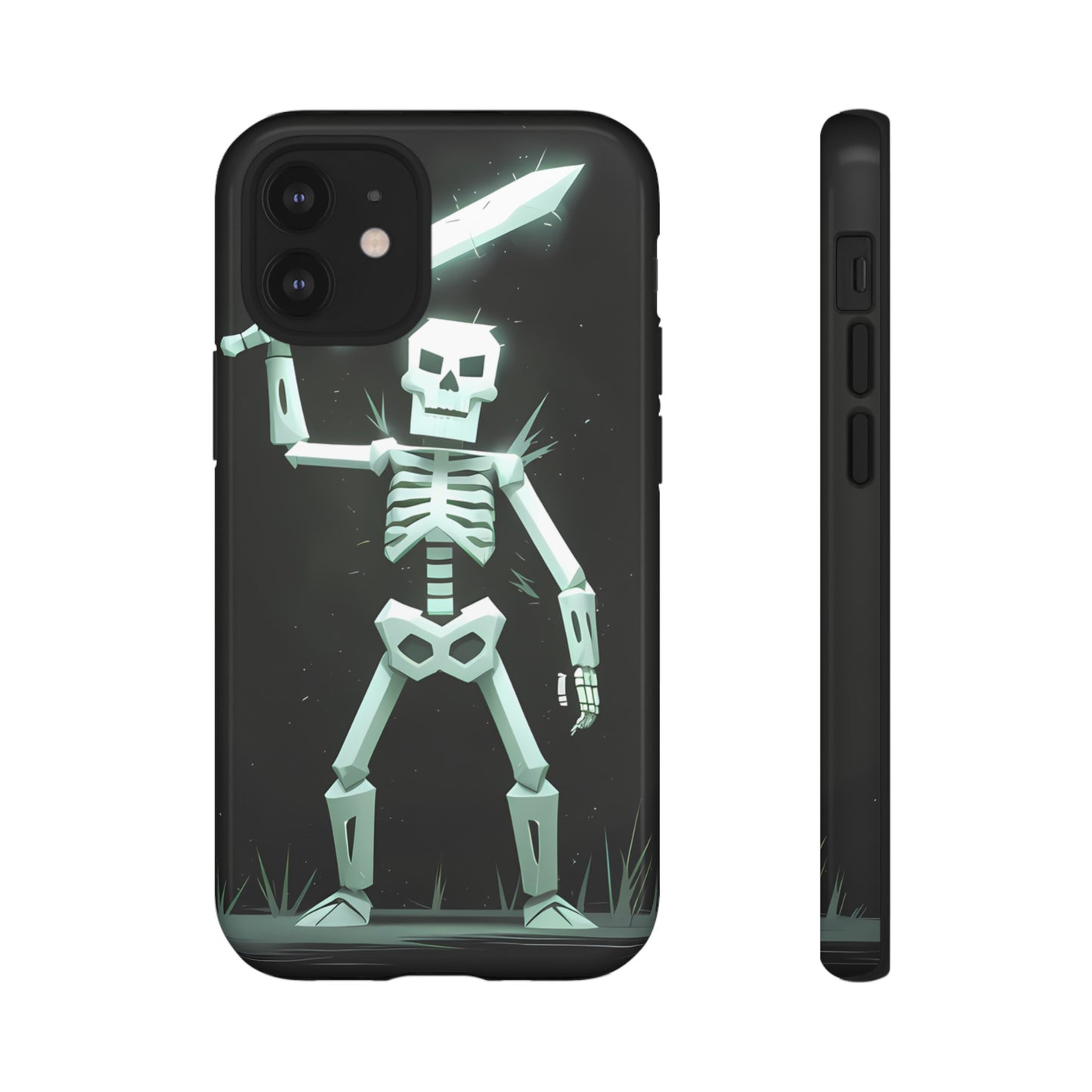 Geometric Skeleton Swordsman - Smartphone Tough Cases