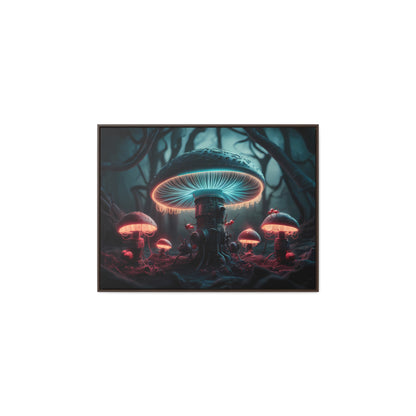 The Bioluminescent Mechanisms of the Neon Forest - Gallery Canvas Wraps, Horizontal Frame