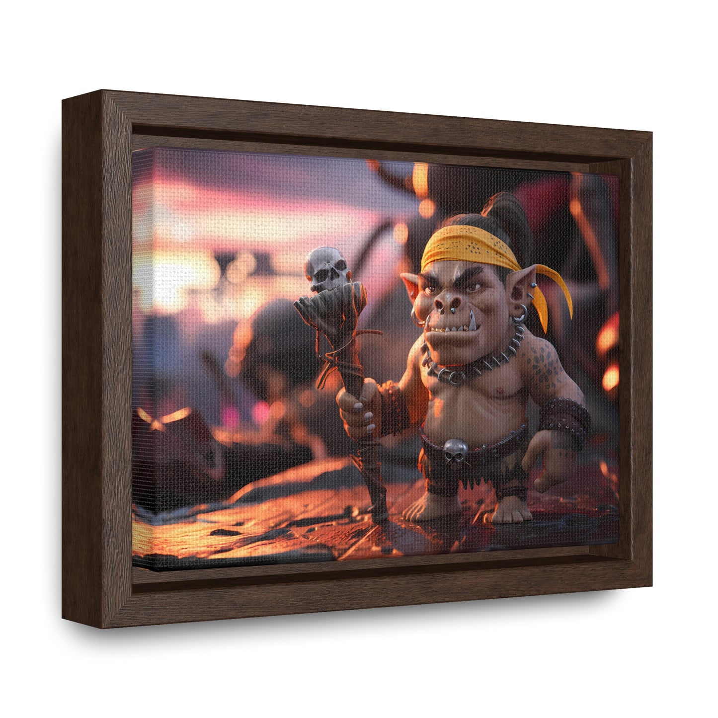 Goblin Warlord at Sunset - Gallery Canvas Wraps, Horizontal Frame