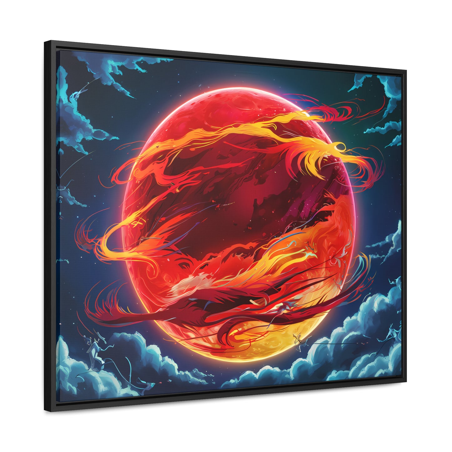 Eclipse of the Eternal Phoenix - Gallery Canvas Wraps, Horizontal Frame