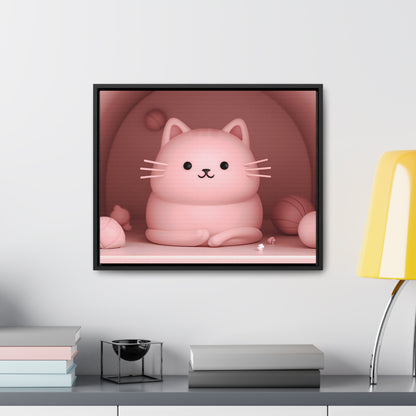 Purrfectly Pink Serenity - Gallery Canvas Wraps, Horizontal Frame