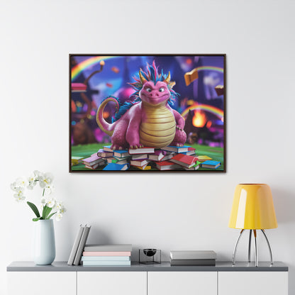 "Guardian of the Magical Library" - Gallery Canvas Wraps, Horizontal Frame