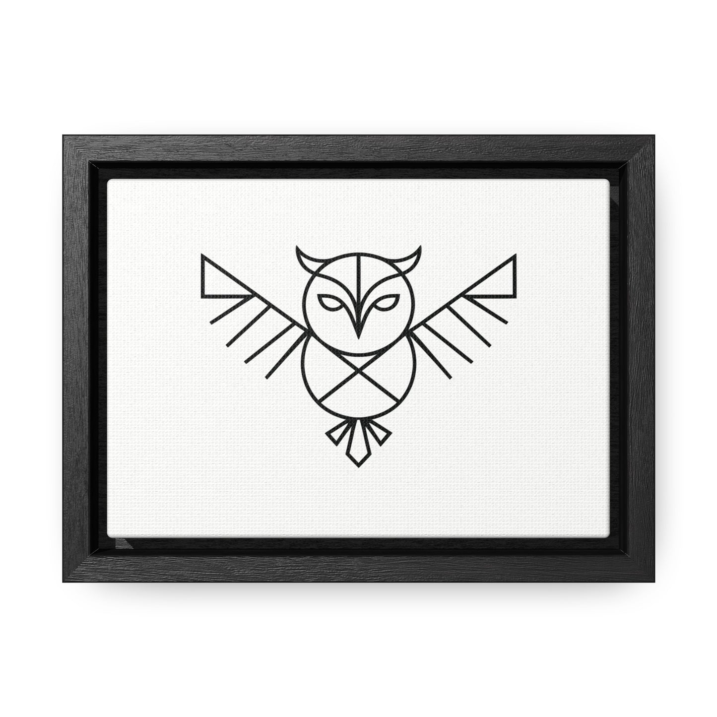 Geometric Owl Symbol - Gallery Canvas Wraps, Horizontal Frame