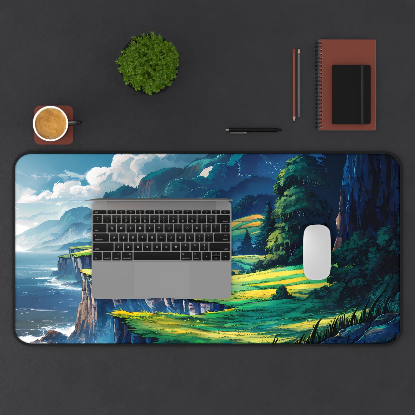 Edge of the Emerald Highlands - Desk Mat