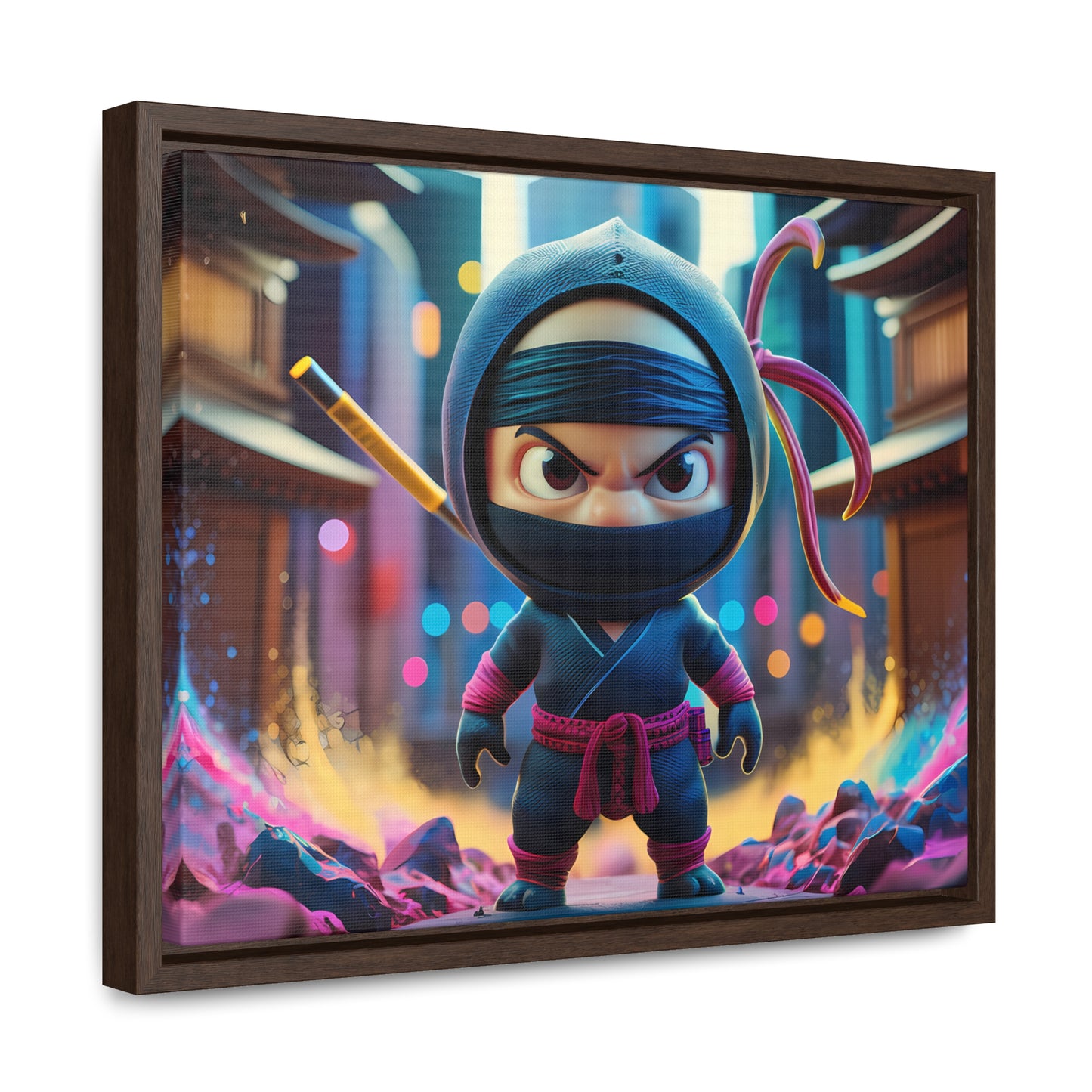 Tiny Ninja, Big Attitude - Gallery Canvas Wraps, Horizontal Frame