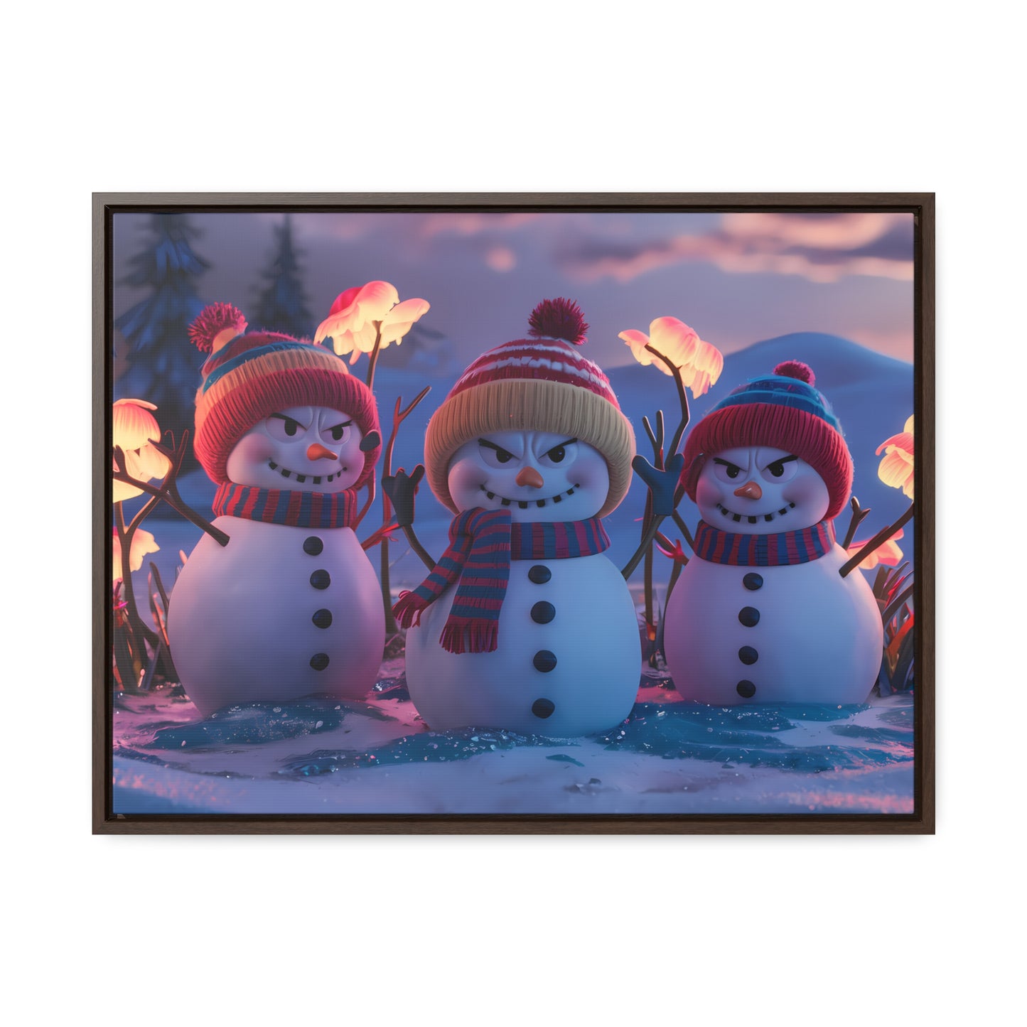 Frosty Troublemakers - Gallery Canvas Wraps, Horizontal Frame