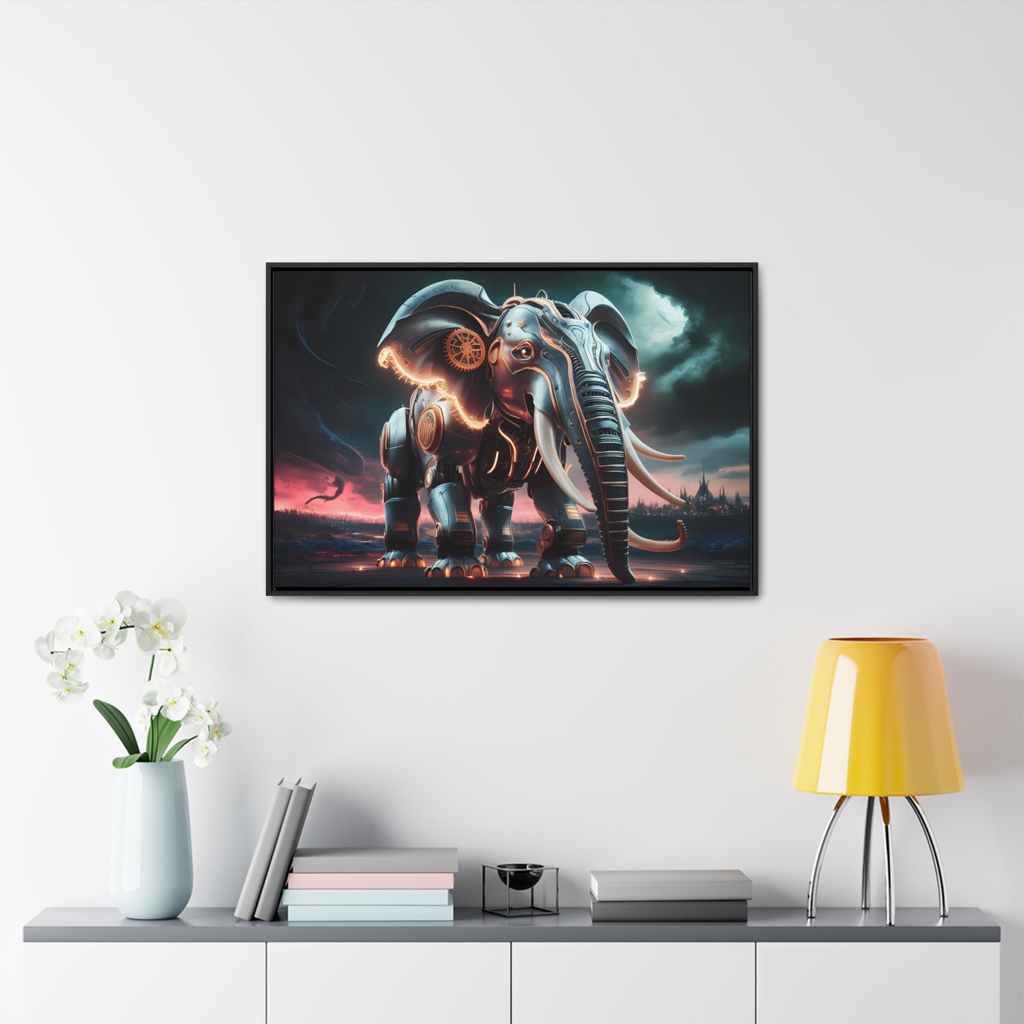 "Clockwork Titan" - Gallery Canvas Wraps, Horizontal Frame