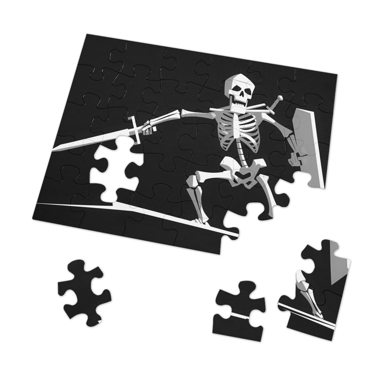 Skeleton Warrior in Battle Stance - Jigsaw Puzzle (30, 110, 252, 500,1000-Piece)