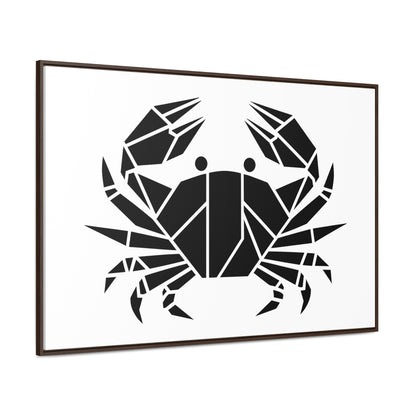 Geometric Crab Design - Gallery Canvas Wraps, Horizontal Frame