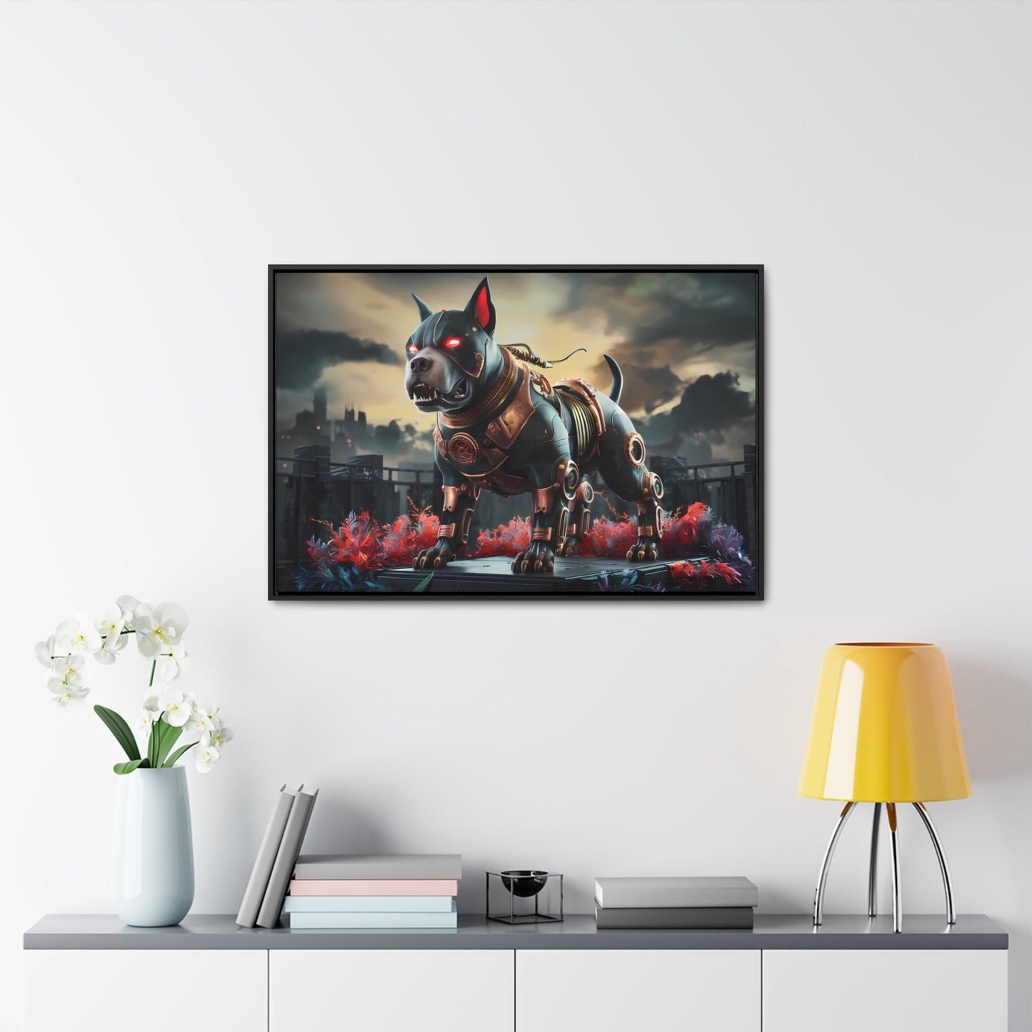 Cyberhound Sentinel - Gallery Canvas Wraps, Horizontal Frame