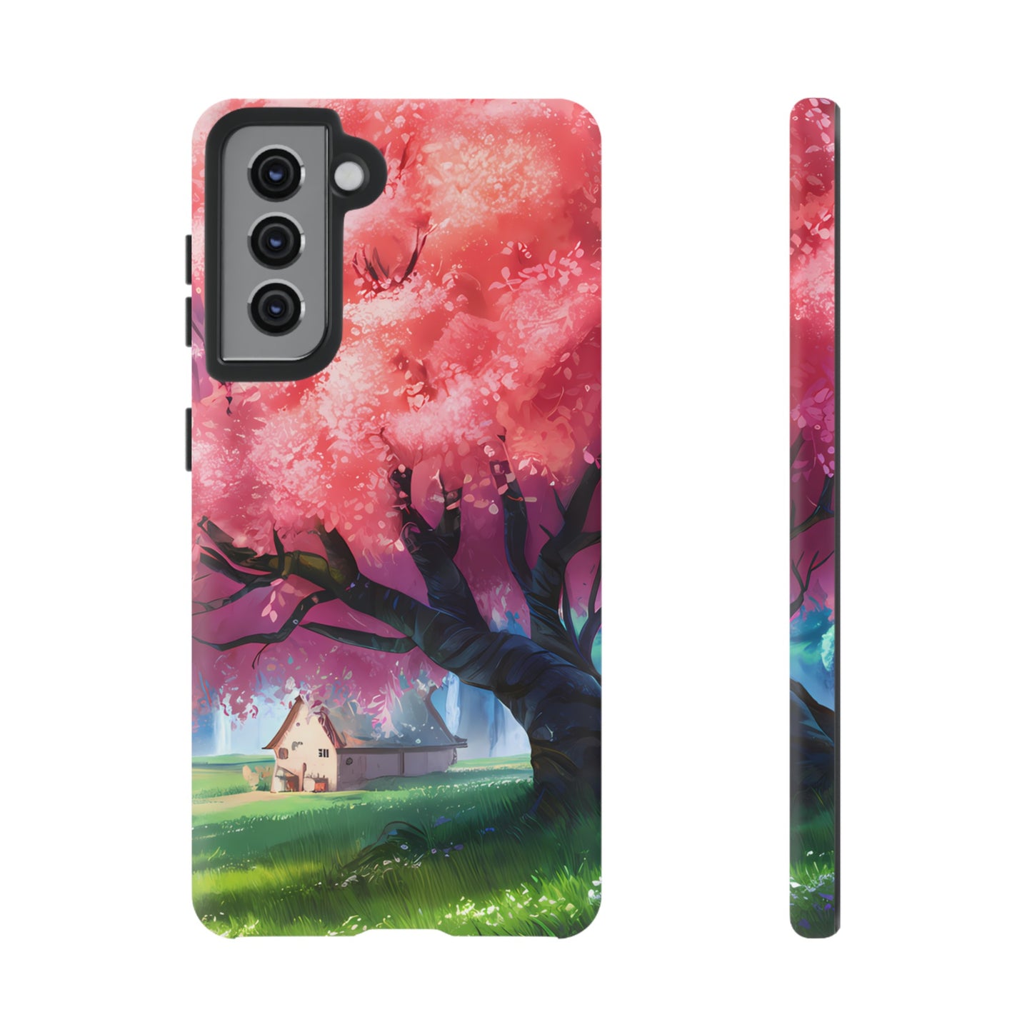 Idyllic Cherry Blossom and a Hut - Smartphone Tough Cases