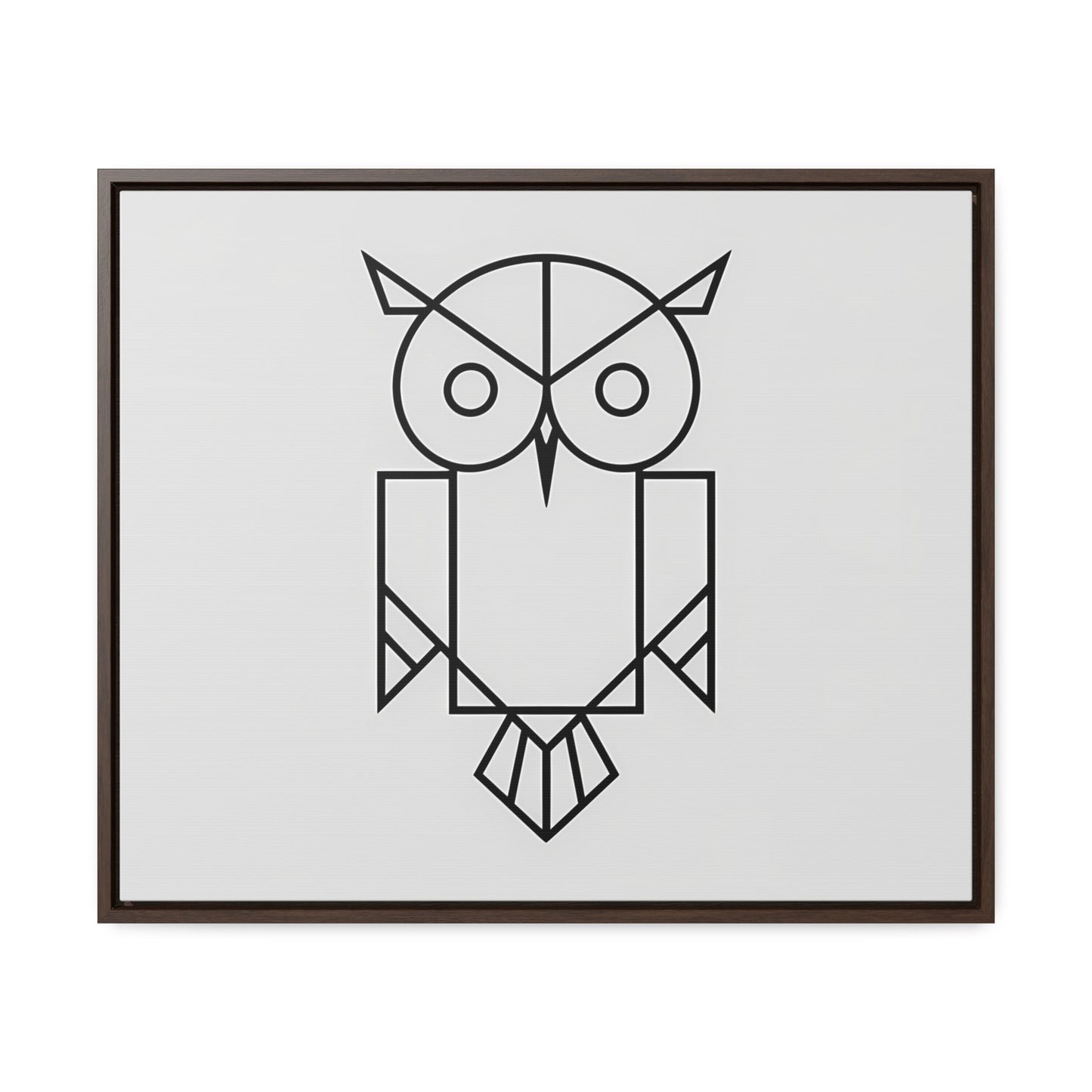 Geometric Owl - Gallery Canvas Wraps, Horizontal Frame