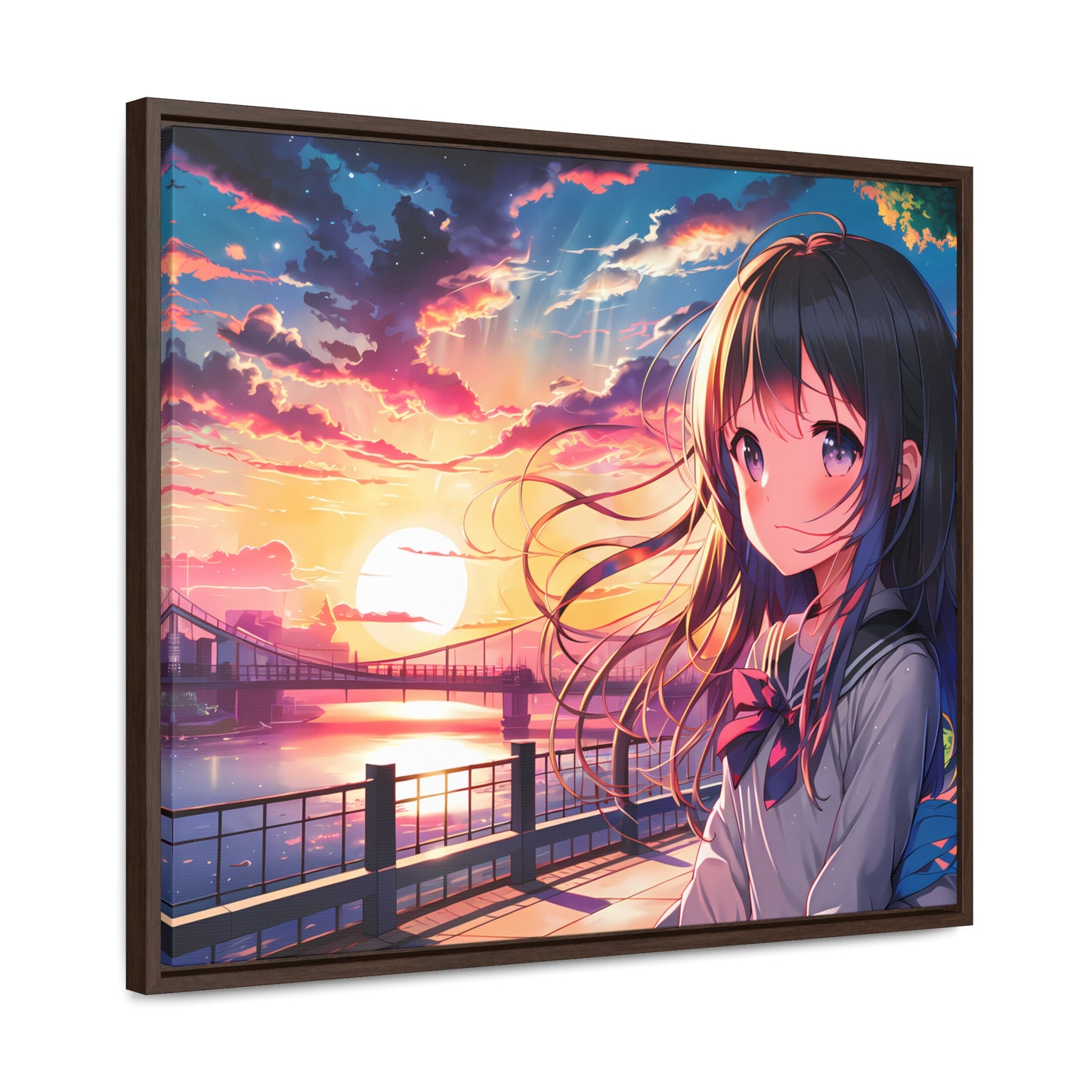 Sunset Reflections: A Silent Promise - Gallery Canvas Wraps, Horizontal Frame