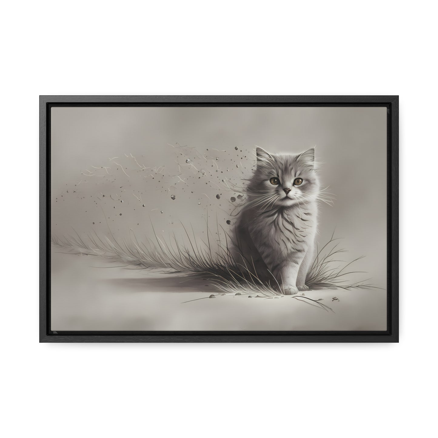 Whiskers in the Wind - Gallery Canvas Wraps, Horizontal Frame