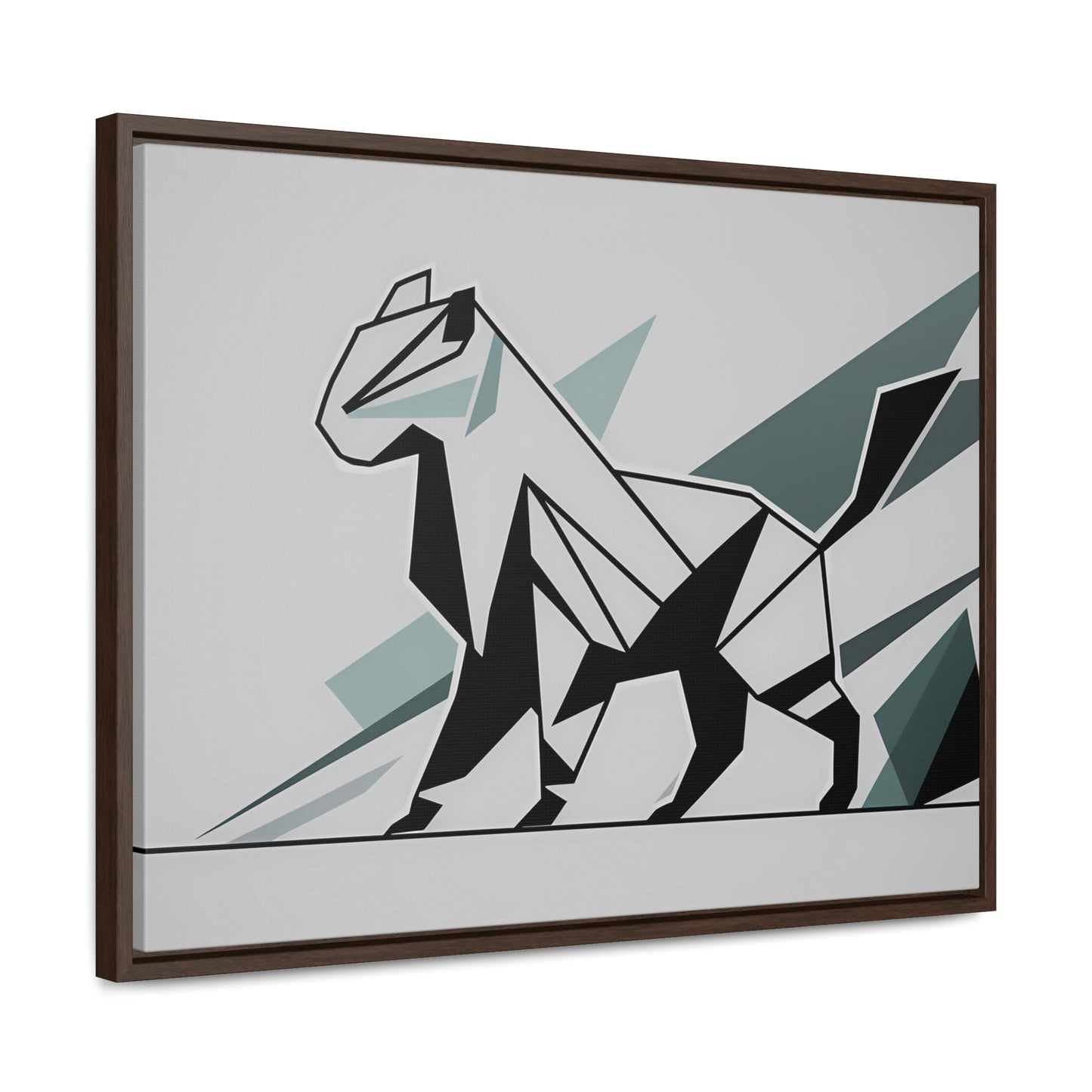 Fractured Feline Form - Gallery Canvas Wraps, Horizontal Frame