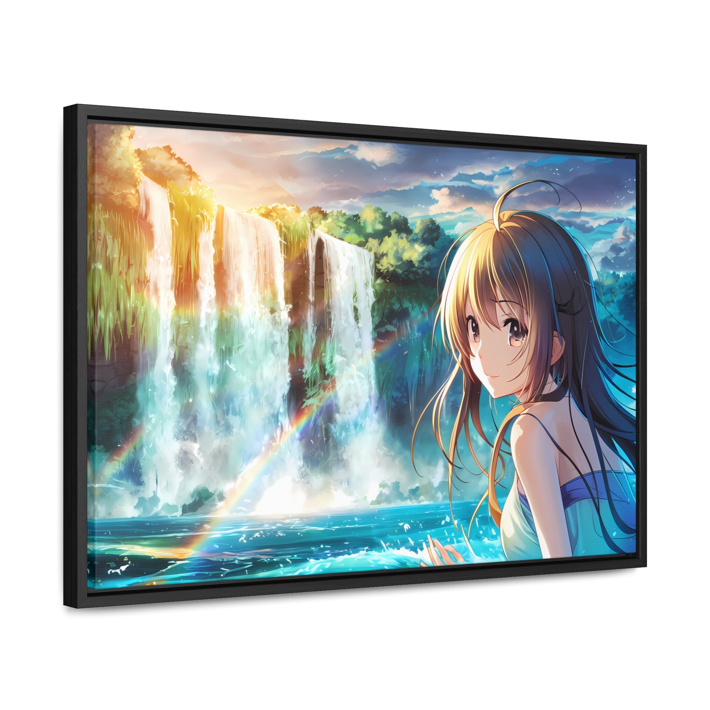 Whispers of the Waterfall - Gallery Canvas Wraps, Horizontal Frame