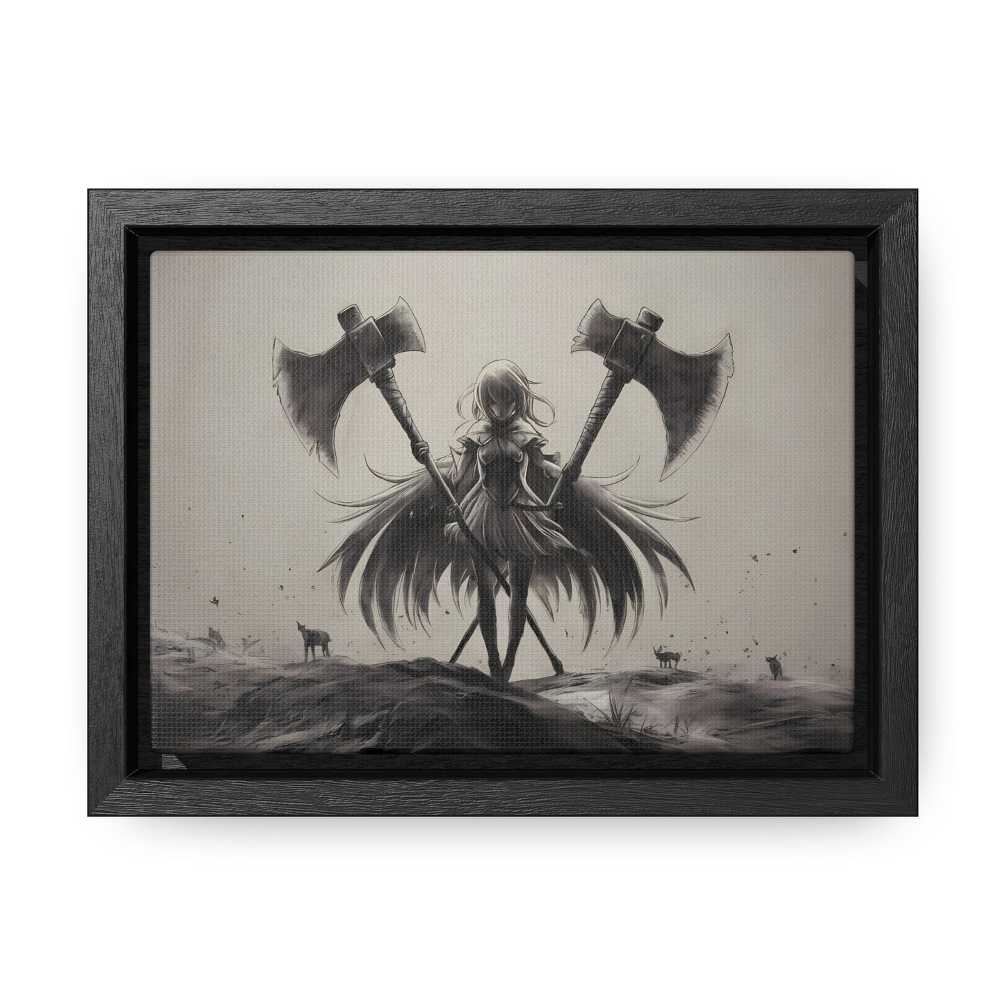 "Abyssal Valkyrie" - Gallery Canvas Wraps, Horizontal Frame