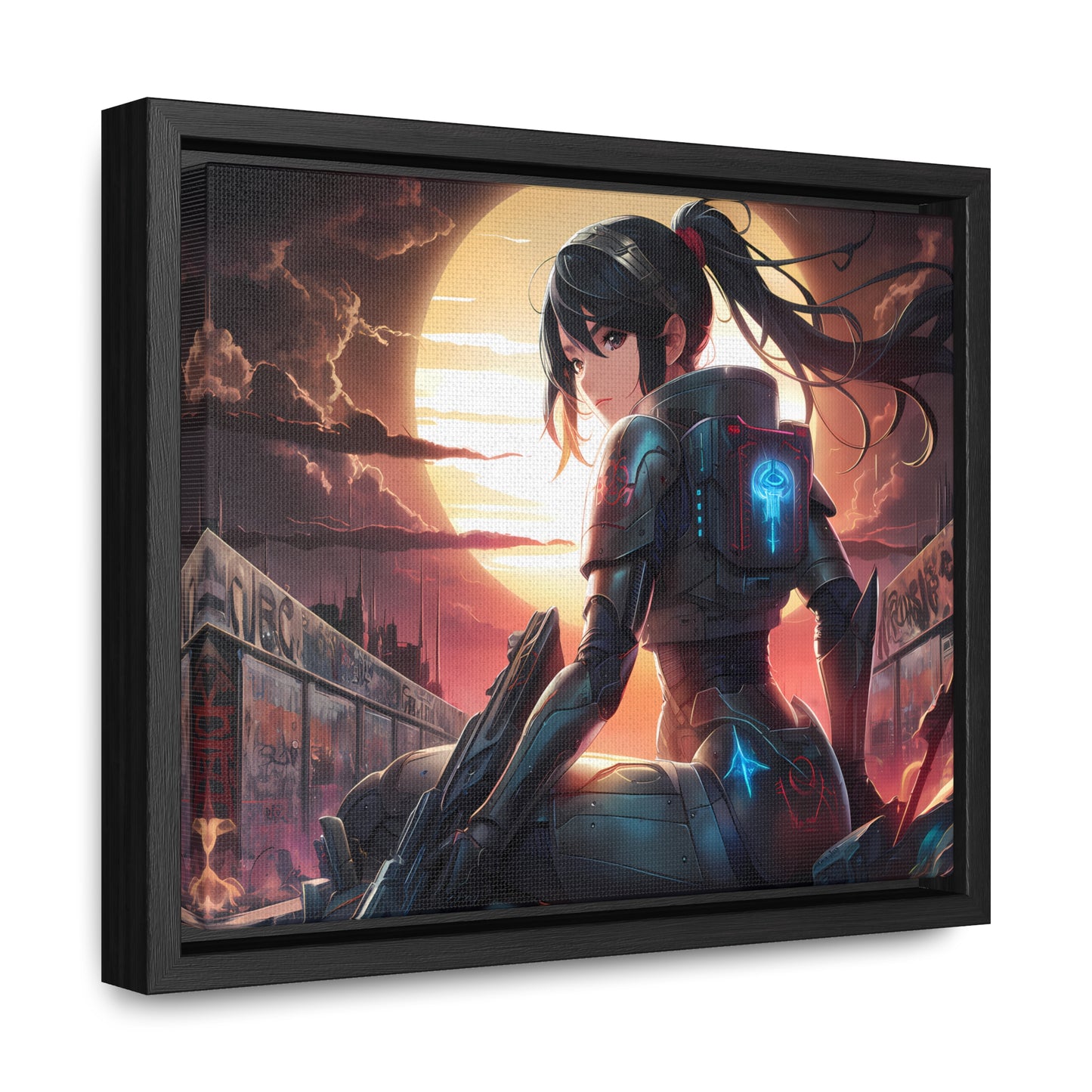 "Sunset Sentinel" - Gallery Canvas Wraps, Horizontal Frame