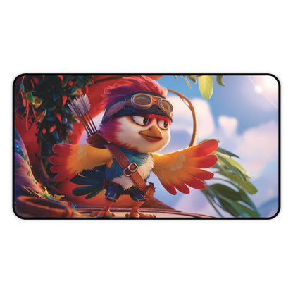 Cute hunting Bird - Desk Mat