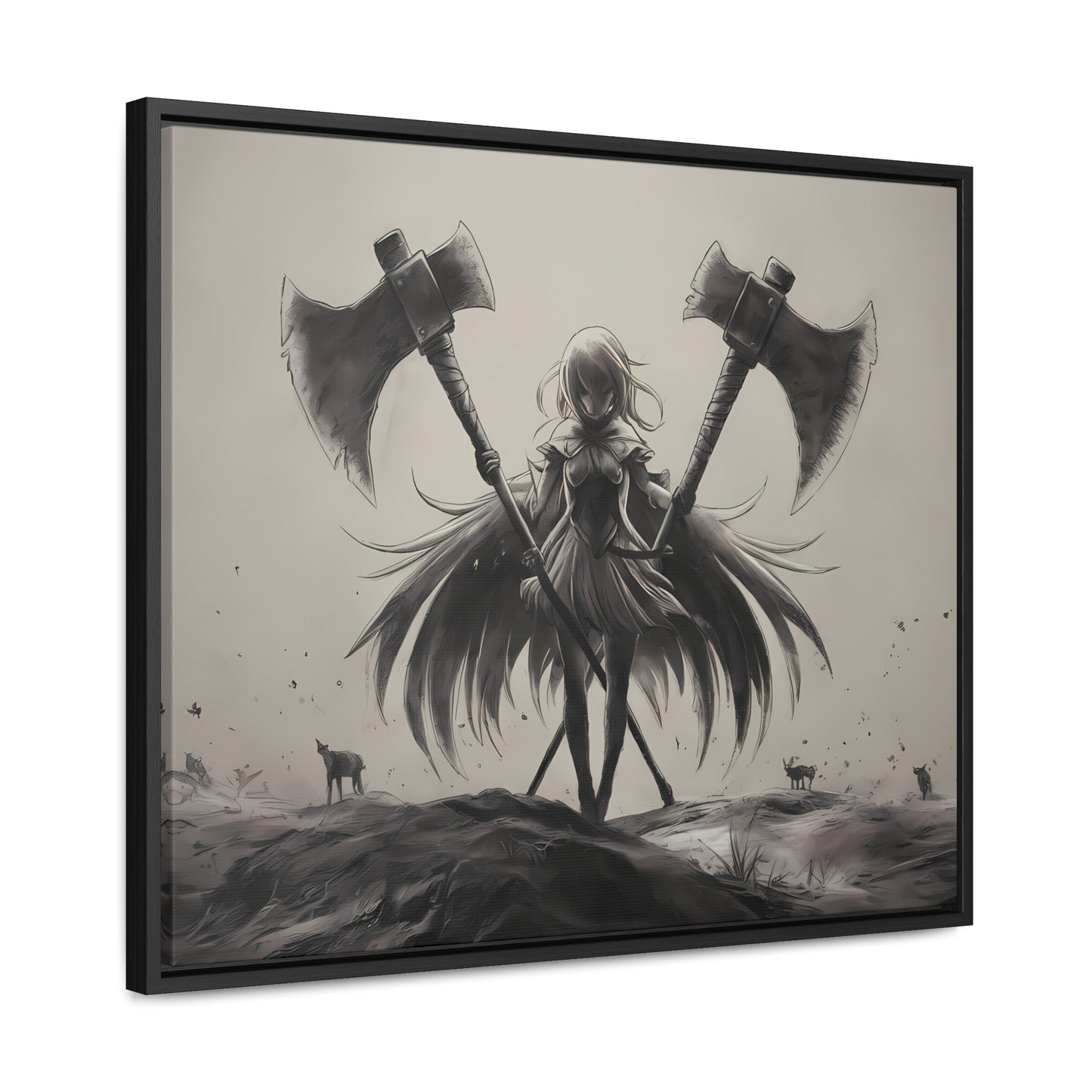 "Abyssal Valkyrie" - Gallery Canvas Wraps, Horizontal Frame