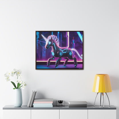 Cybernetic Unicorn - Gallery Canvas Wraps, Horizontal Frame