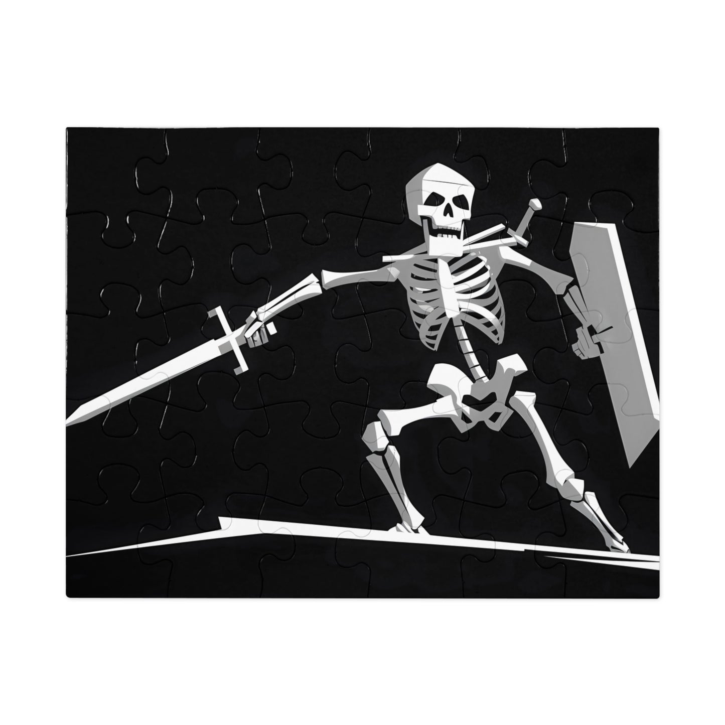 Skeleton Warrior in Battle Stance - Jigsaw Puzzle (30, 110, 252, 500,1000-Piece)