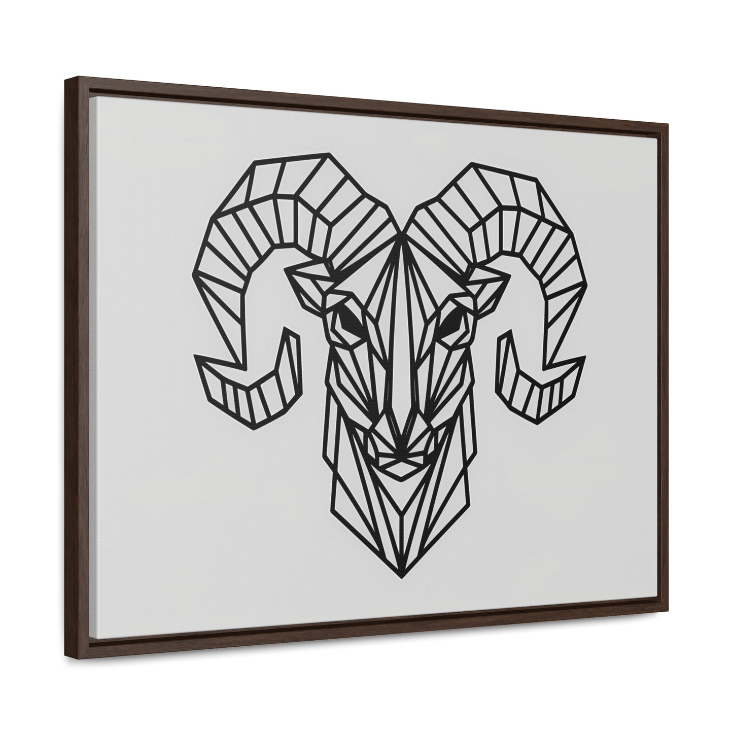 Geometric Ram's Head - Gallery Canvas Wraps, Horizontal Frame