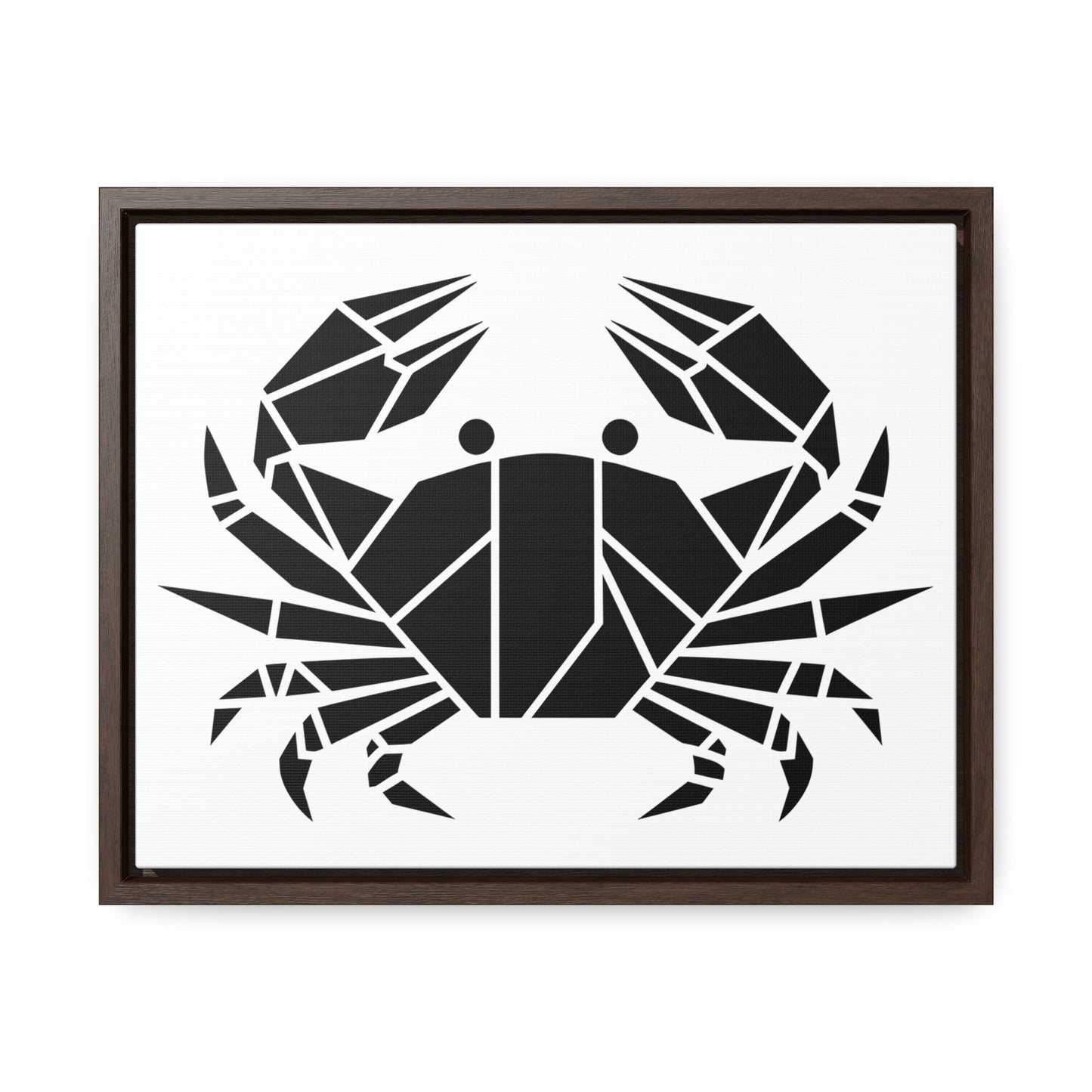 Geometric Crab Design - Gallery Canvas Wraps, Horizontal Frame