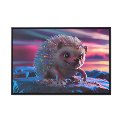 Prismatic Hedgehog at Dusk - Gallery Canvas Wraps, Horizontal Frame