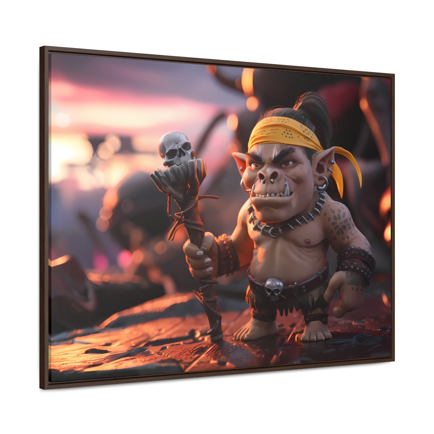 Goblin Warlord at Sunset - Gallery Canvas Wraps, Horizontal Frame