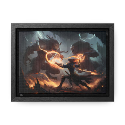 Duel of Thunder and Flame - Gallery Canvas Wraps, Horizontal Frame