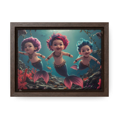 Aquatic Mischief - Gallery Canvas Wraps, Horizontal Frame