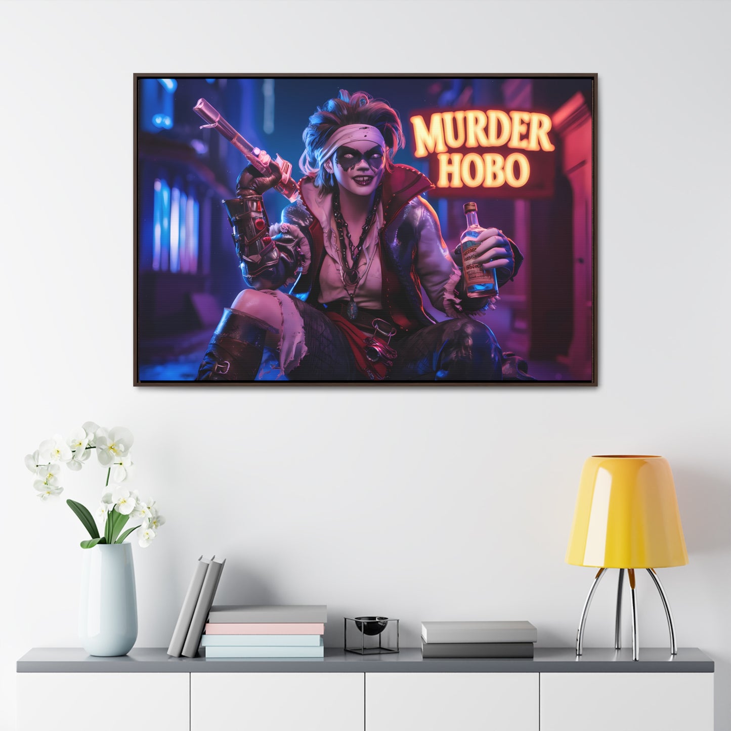 Neon Anarchy - Gallery Canvas Wraps, Horizontal Frame