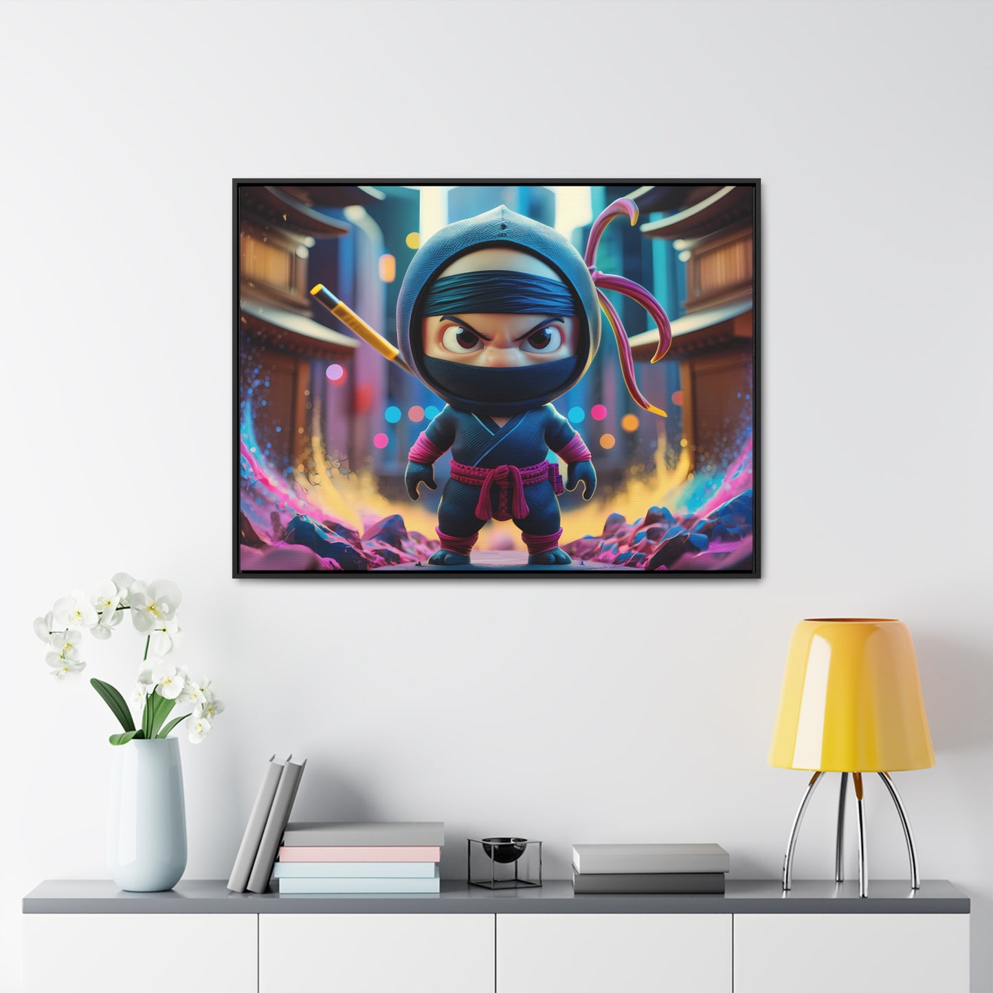 Tiny Ninja, Big Attitude - Gallery Canvas Wraps, Horizontal Frame