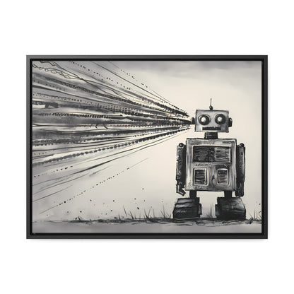 Echoes of the Machine Mind - Gallery Canvas Wraps, Horizontal Frame