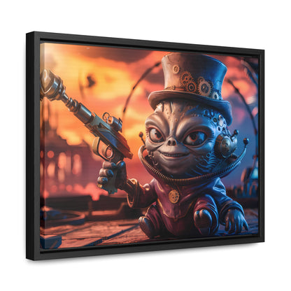 "Clockwork Gunslinger at Dusk" - Gallery Canvas Wraps, Horizontal Frame