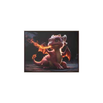 "Baby Dragon's First Flame" - Gallery Canvas Wraps, Horizontal Frame