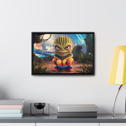 "Desert Champion: The Prickly Warrior" - Gallery Canvas Wraps, Horizontal Frame